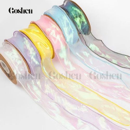  (Ngang 4cm) Cuộn Ruy Băng Voan Đuôi Cá Ánh Galaxy - Loại Đẹp - Không Tưa Lông. 