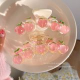  Kẹp Tóc Hình Trái Đào Pastel Nhẹ Nhàng Phong Cách Hàn Quốc 