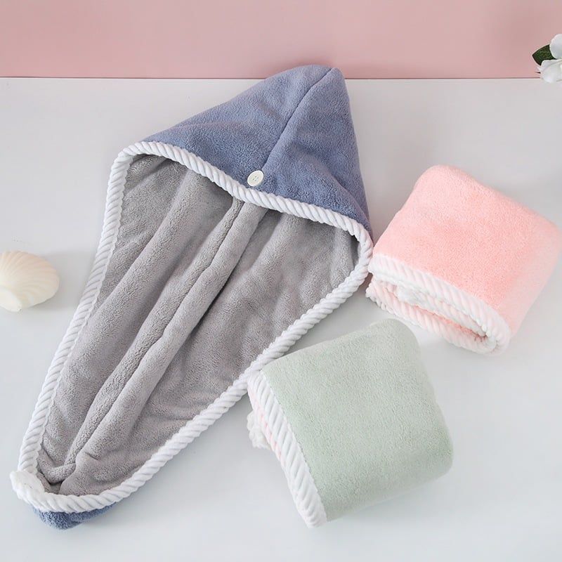  Khăn Ủ Tóc, Quấn Tóc Nhanh Khô Siêu Mềm Siêu Thấm 25x65cm 