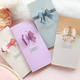  Thiệp Chúc Mừng Hình Nơ Màu Pastel Ngọt Ngào 16x8cm 