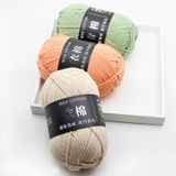  (Cuộn 50gr) Len Milk Cotton Mác Đen Sợi 2mm Mềm Mịn làm Thú Bông, Móc Khoá, Hoa Len 