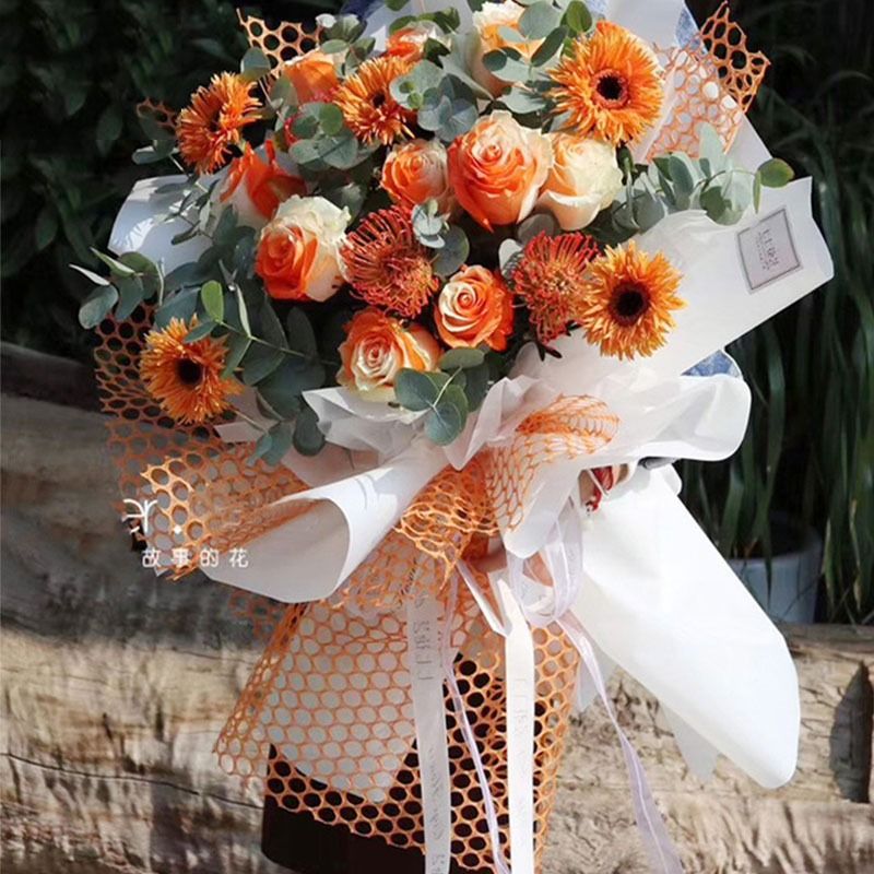  (Ngang 50cm) Cuộn Lưới Ô Tròn Gói Hoa, Qùa Cao Cấp. 