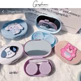  Hộp Đựng Lens, Hộp Đựng Kính Áp Tròng Có Gương Hoạt Hình Dễ Thương 