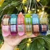  (Nhựa Xịn) Kẹp Tóc Càng Cua 3 Răng 6 Răng Honey, Mica Gấu Dâu, Có Charm 3D 