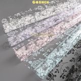  (50 x 56cm) Giấy Bóng Kính Hoạ Tiết Hoa Hồng, Giấy Gói Hoa Hoạ Tiết Ren Dùng Bó Hoa, Bọc Quà 
