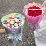  (57*57cm) Giấy Gói Hoa Bóng Kiếng Huỳnh Quamg Viền Chữ Cao Cấp, Không Thấm Nước. 