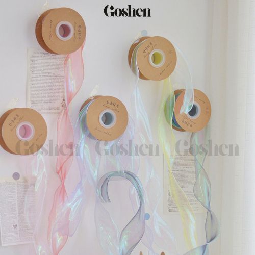  (Ngang 4cm) Cuộn Ruy Băng Voan Đuôi Cá Ánh Galaxy - Loại Đẹp - Không Tưa Lông. 