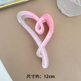  Kẹp Tóc Càng Cua Hình Nơ Trái Tim Thạch Hồng Ngọt Ngào Hàn Quốc 