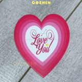  (6x6cm) Banner Trái Tím Trang Trí Bó Hoa, Bánh Kem Sinh Nhật, Ngày Kỉ Niệm,Ngày Lễ 8/3, Valentine. 