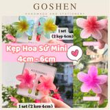  (4cm, 6cm) Kẹp Tóc Hoa Sứ Mini, Kẹp Hoa Size Nhỏ 4cm 6cm Kẹp Mái 