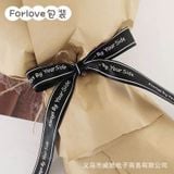  (2,5cm) Cuộn Dây Ruy Băng Lụa Chữ Always By Your Side Trang Trí Làm Nơ Gói Quà, Bó Hoa 