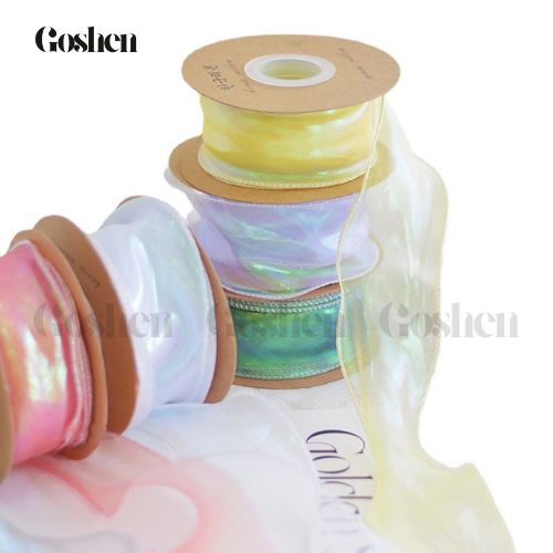  (Ngang 4cm) Cuộn Ruy Băng Voan Đuôi Cá Ánh Galaxy - Loại Đẹp - Không Tưa Lông. 