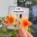  (4cm, 6cm) Kẹp Tóc Hoa Sứ Mini, Kẹp Hoa Size Nhỏ 4cm 6cm Kẹp Mái 