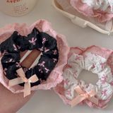  Buộc Tóc Scrunchies Nơ Đen Hồng Xinh Xắn Hàn Quốc 