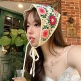  Băng Đô Khăn Tam Giác Len Móc Họa Tiết Dễ Thương 