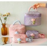  Túi Đựng Đồ Trang Điểm Mỹ Phẩm Du Lịch Hoa Tulip Nhiều Ngăn Nhỏ Gọn 