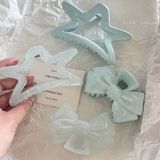  Kẹp Nơ Ngôi Sao Xanh Dương Pastel Cao Cấp Phong Cách Hàn Quốc 