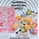  (Tặng Keo) Charm 3D, sticker, jibbitz DIY trang trí kẹp tóc, bình nước, ốp lưng điện thoại 
