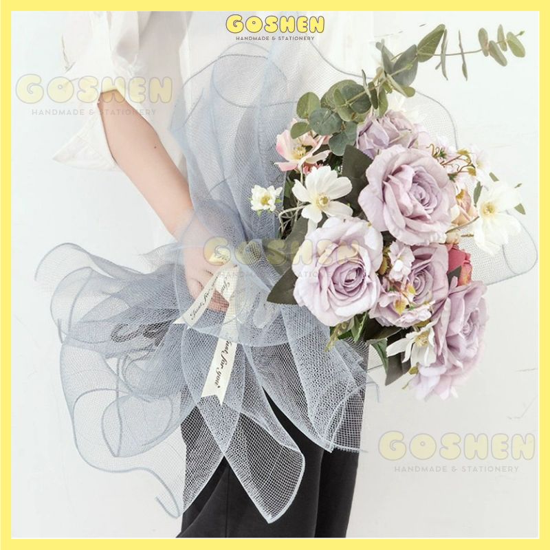  (50cm x 1mét) Cuộn Lưới Thô, Lưới Ô Vuông Nhỏ, Lưới Cứng Gói Hoa, Trang Trí Giỏ Hoa, Giỏ Quà 