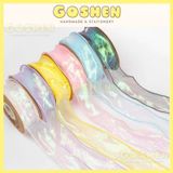  (Ngang 4cm) Cuộn Ruy Băng Voan Đuôi Cá Ánh Galaxy - Loại Đẹp - Không Tưa Lông. 