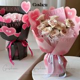  (35x50cm) Giấy Gói Hoa Trái Tim Cao Cấp Không Thấm Nước. 