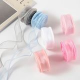  (4cm x Dài 4m) Cuộn Ruy Băng Voan Viền Sóng và Ánh Galaxy, Màu Sắc Trẻ Trung Thắt Nơ,Bó Hoa,Trang Trí Hộp Quà 