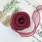  (4cm x Dài 4m) Cuộn Ruy Băng Voan Viền Sóng và Ánh Galaxy, Màu Sắc Trẻ Trung Thắt Nơ,Bó Hoa,Trang Trí Hộp Quà 