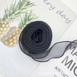  (4cm x Dài 4m) Cuộn Ruy Băng Voan Viền Sóng và Ánh Galaxy, Màu Sắc Trẻ Trung Thắt Nơ,Bó Hoa,Trang Trí Hộp Quà 