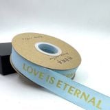  (1cm x Dài 45m) Cuộn Dây Ruy Băng In Chữ LOVE IS ETERNAL, Nhiều Màu Sắc, Trang Trí Nơ, Gói Quà. 