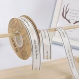 (2,5cm) Cuộn Dây Ruy Băng Lụa Chữ Always By Your Side Trang Trí Làm Nơ Gói Quà, Bó Hoa 