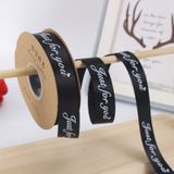  (2.5cm x Dài 45mét) Cuộn Ruy băng Lụa in chữ JUST FOR YOU trang trí hộp quà, bó hoa siêu xinh. 