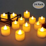  Đèn Nến Led Điện Tử Bằng Nhựa Mini Trang Trí Ánh Đèn Vàng Ấm Áp 