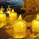  Đèn Nến Led Điện Tử Bằng Nhựa Mini Trang Trí Ánh Đèn Vàng Ấm Áp 