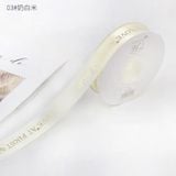  (2,5cm) Cuộn Dây Ruy Băng Lụa Chữ Always By Your Side Trang Trí Làm Nơ Gói Quà, Bó Hoa 