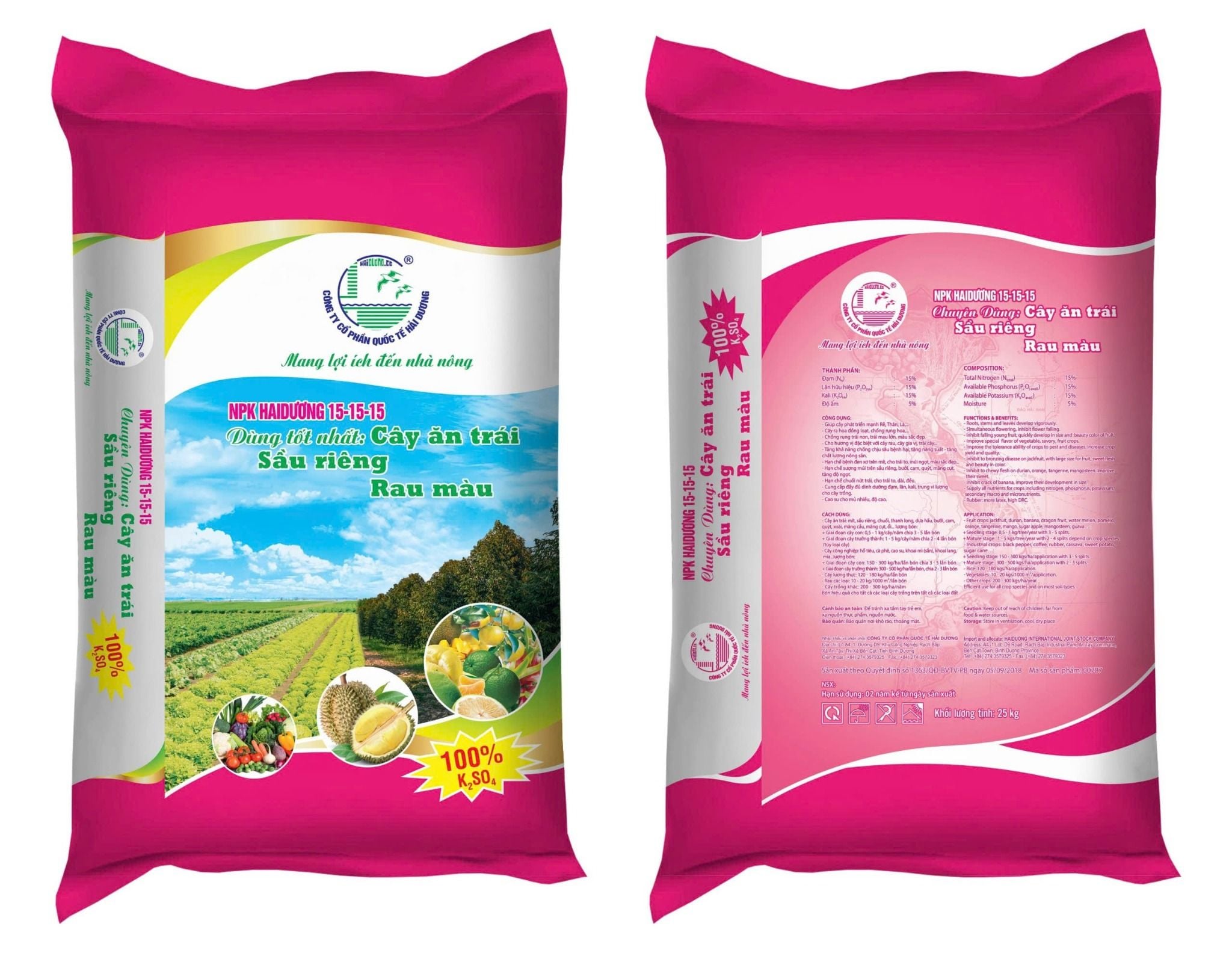  NPK HaiDuong 7-7-7+TE (SẦU RIÊNG) 