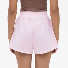 QUẦN SHORT NỈ THÊU LOGO - HỒNG