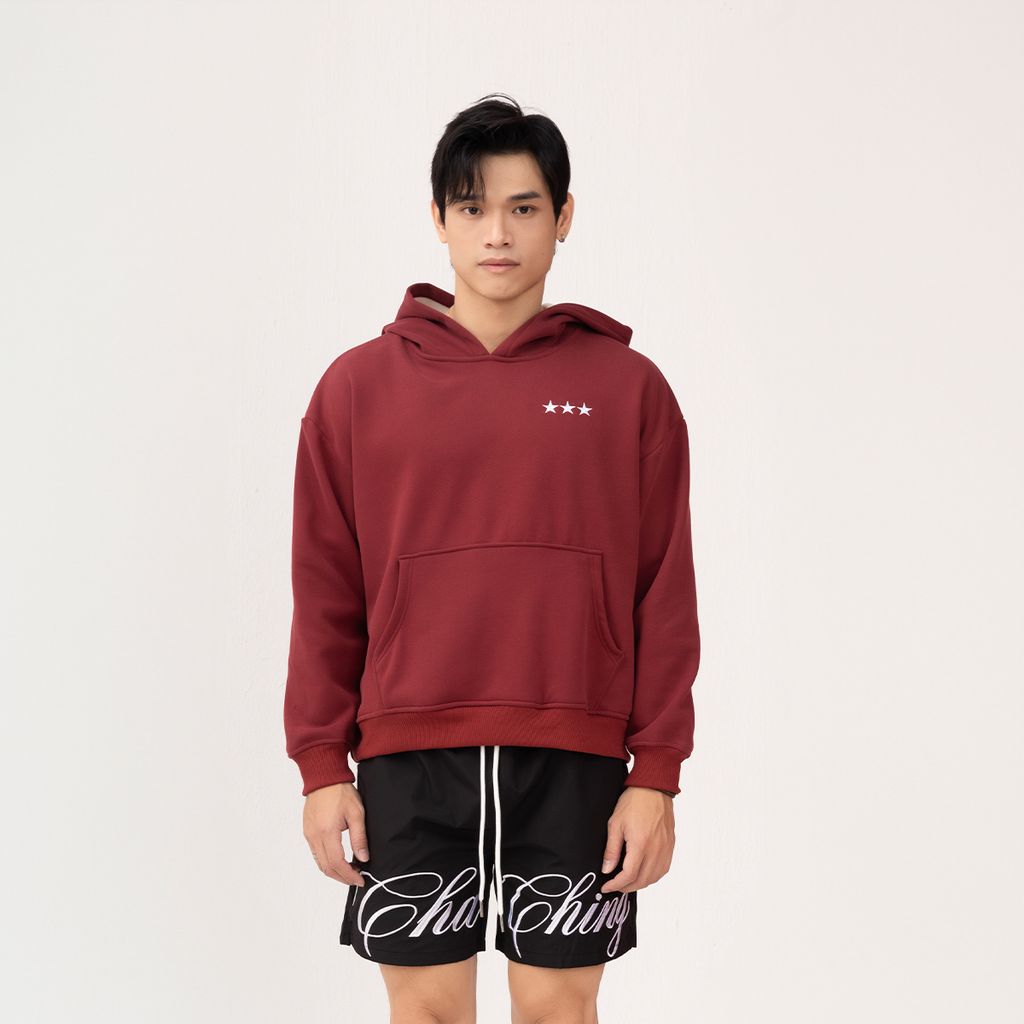  Áo Hoodie Unisex Form Oversize - Đỏ 