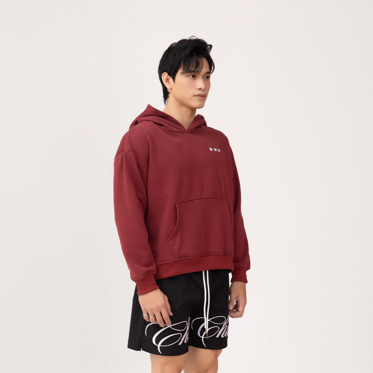  Áo Hoodie Unisex Form Oversize - Đỏ 