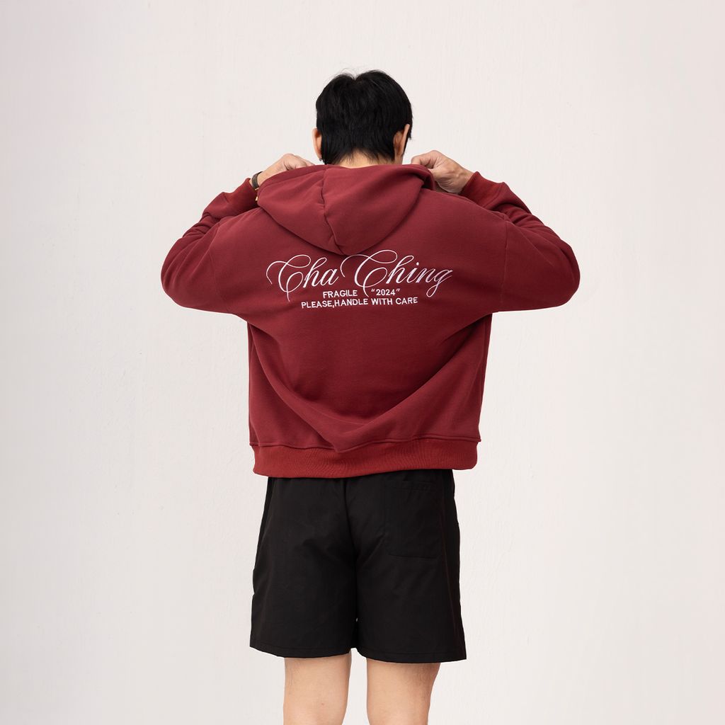 Áo Hoodie Unisex Form Oversize - Đỏ