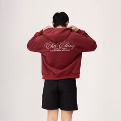 Áo Hoodie Unisex Form Oversize - Đỏ