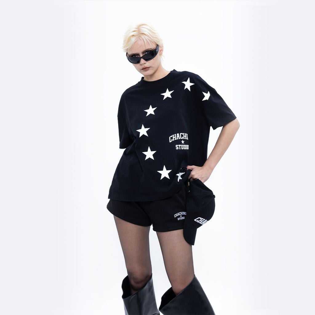 CHACHING LUCKY STAR T-SHIRT – Black
