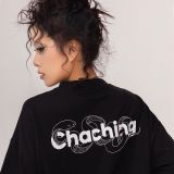  Áo Rắn Boxy In Logo Unisex - Đen 