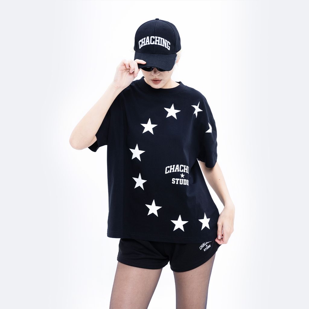  CHACHING LUCKY STAR T-SHIRT – Black 