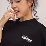  Áo Rắn Boxy In Logo Unisex - Đen 