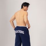  Quần Vải Nỉ Suông Thêu Logo Unisex - Xanh dương 