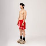  Quần Short Vải Dù Logo Thêu Unisex - Đỏ 