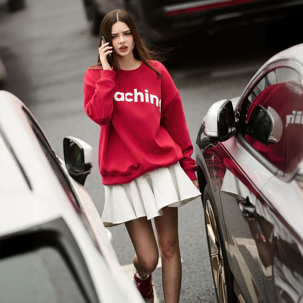 Chân Váy Dáng Xòe Nỉ Bông - Xám