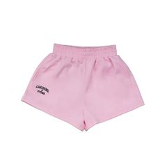 QUẦN SHORT NỈ THÊU LOGO - HỒNG