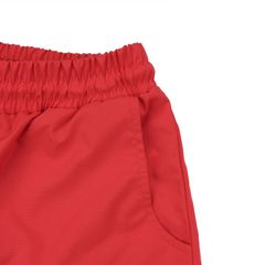 Quần Short Vải Dù Logo Thêu Unisex - Đỏ