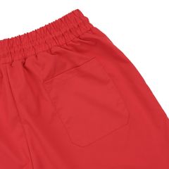 Quần Short Vải Dù Logo Thêu Unisex - Đỏ